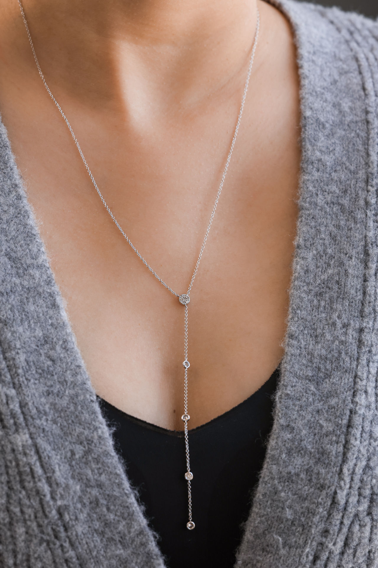 Lariat Necklace 0.27 cts.