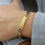 Thumbnail: Two-Tone Men's Gold ID Bracelet