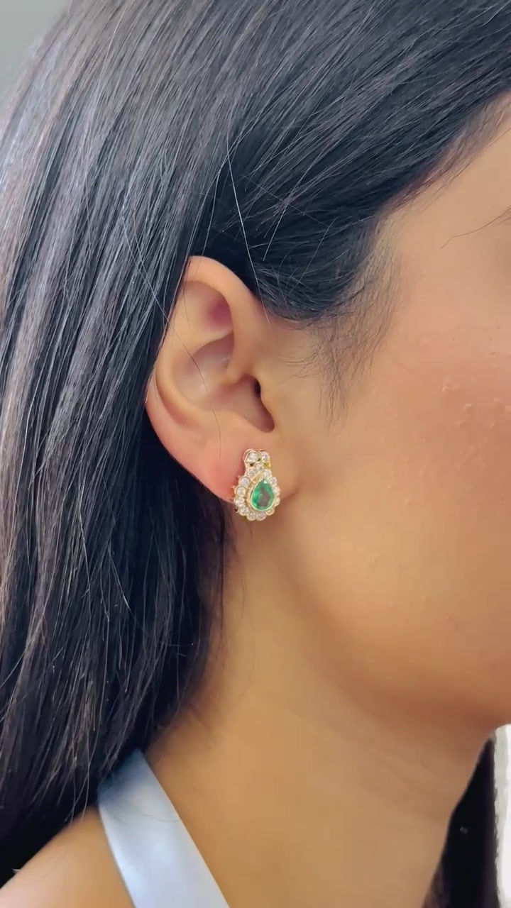 Thumbnail: Emerald & Diamond Floral 2.50 cts.