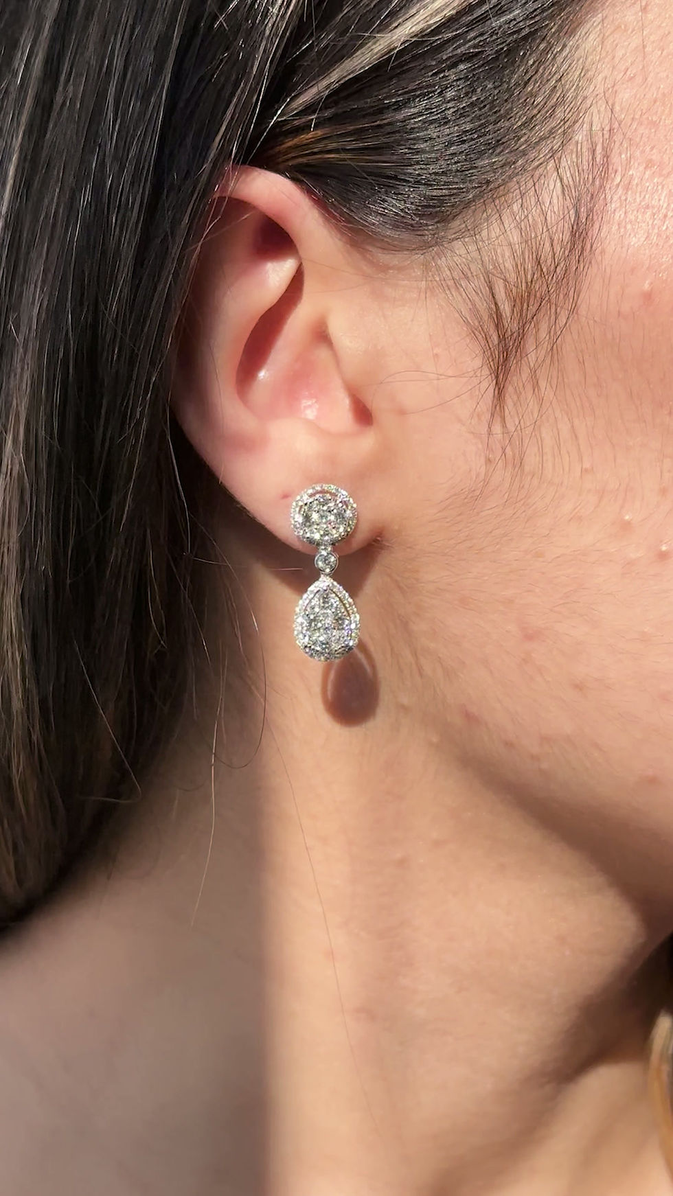 Thumbnail: Diamond Drop Cocktails Earrings 2.42 ct.