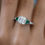 Thumbnail: Asscher Diamond Engagement Ring with Emeralds 3.99 cts.