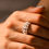 Thumbnail: Three Row Pear Diamond Eternity Band 5.39 cts.