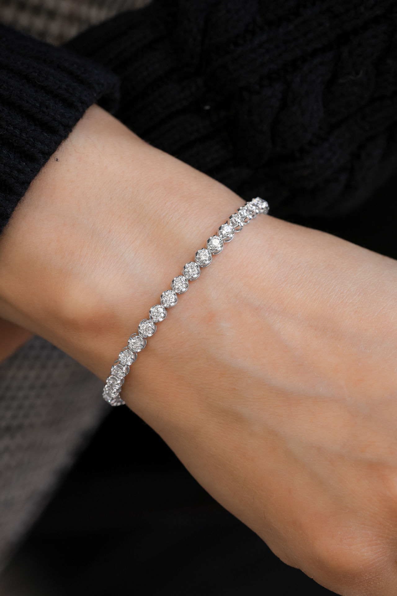 Round Diamond Tennis Bracelet 3.05 cts.