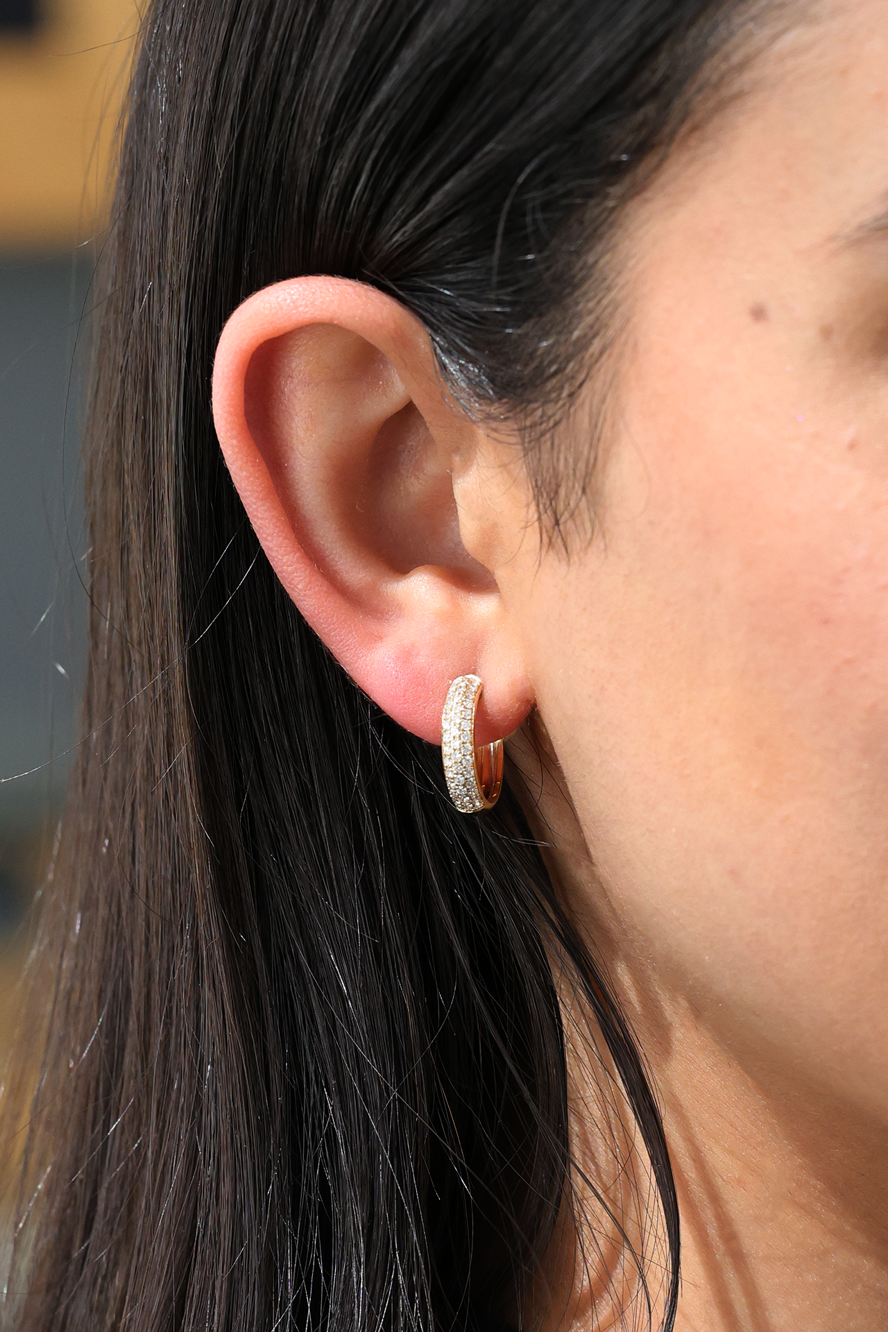 Diamond Huggie Earrings 0.64 cts.