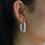 Thumbnail: White Gold Diamond Hoop Earrings 2.50 cts.