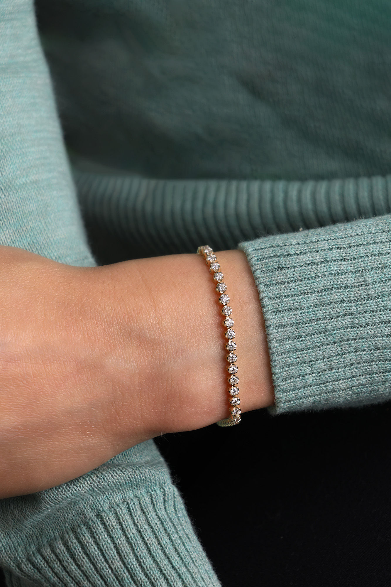 Yellow Gold Tennis Bracelet