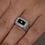 Thumbnail: Men's Onyx & Diamond Ring 0.50 cts.
