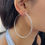 Thumbnail: Large Thin White Gold Hoops