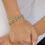 Thumbnail: Thick Yellow Gold Link Bracelet