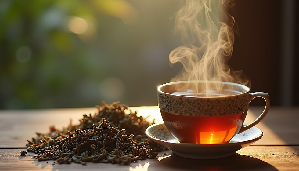 cup of hot herbal tea