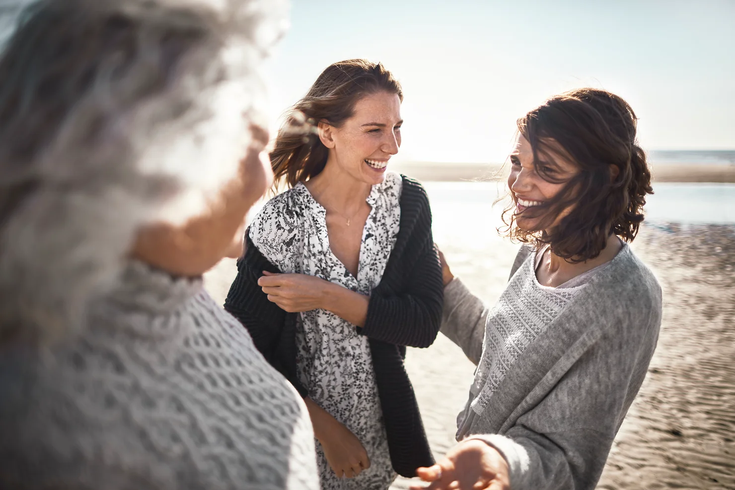 happy smiling women