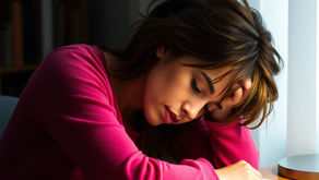 young woman asleep at her desk