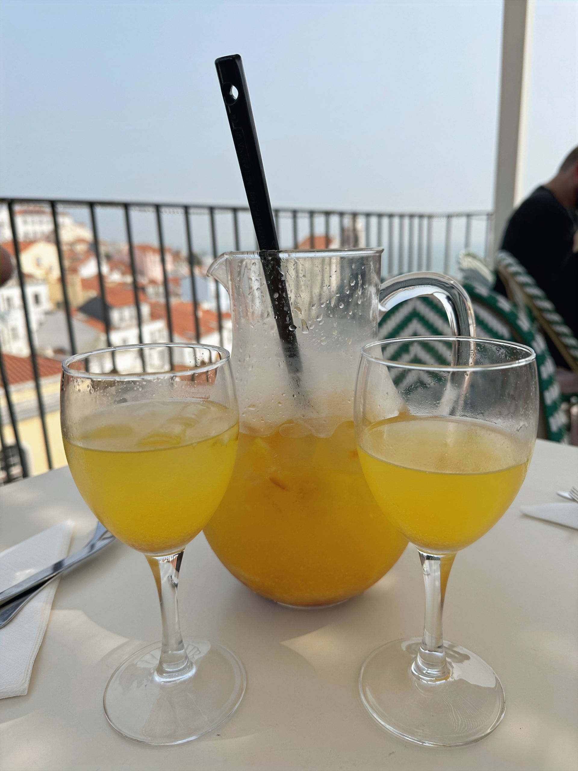 Yummy Sangria with a view Lisbon Portugal