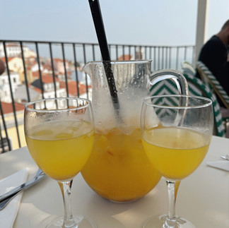 Yummy Sangria with a view Lisbon Portugal