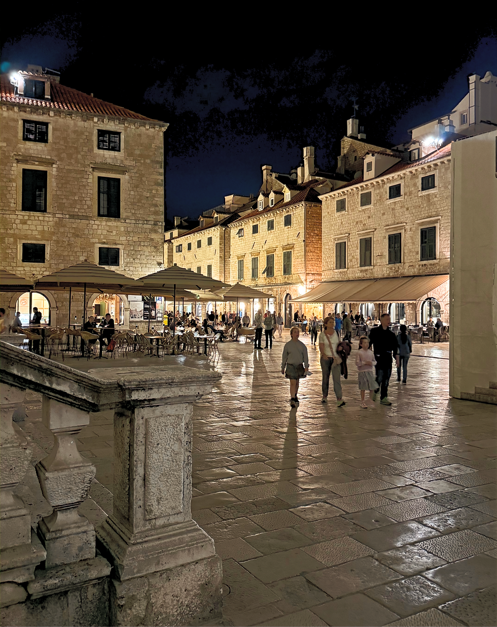 Dubrovnik Croatia Nighttime