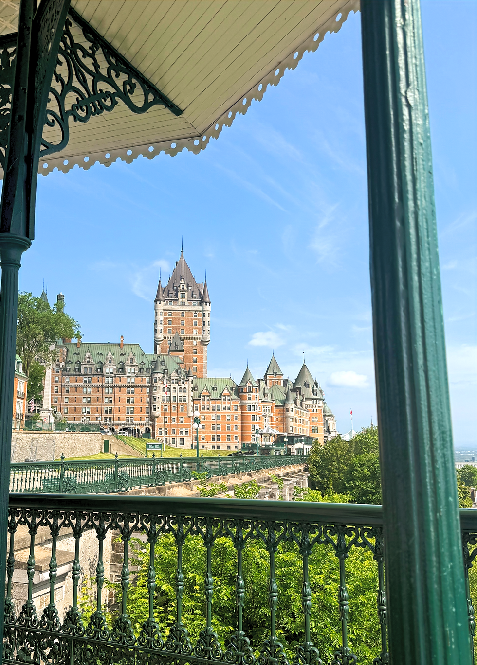 Le Chateau Frontenac view from Boardwalk Veranda