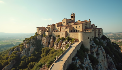 View of Les Baux Castle Ruins
