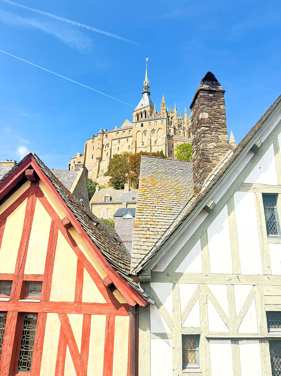 View of Abbey from Ramparts Mont Saint-Michel