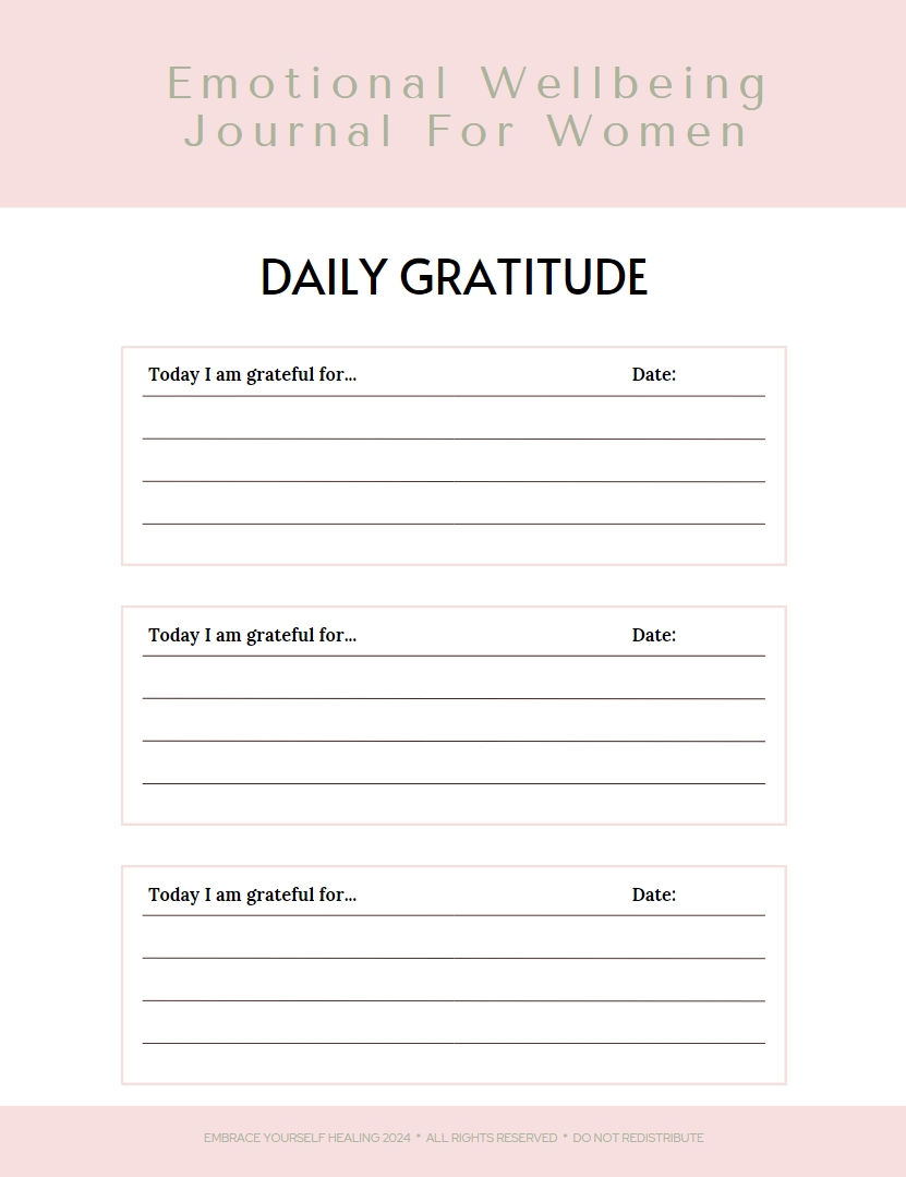 Thumbnail: Emotional Wellbeing Journal PDF