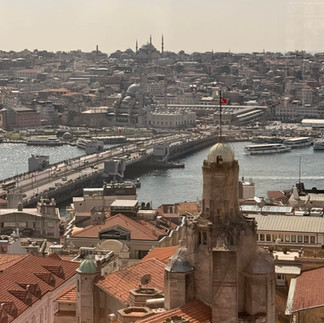 Galata Kulesi üstünden Haliç ve tarihi yarımada görünümü