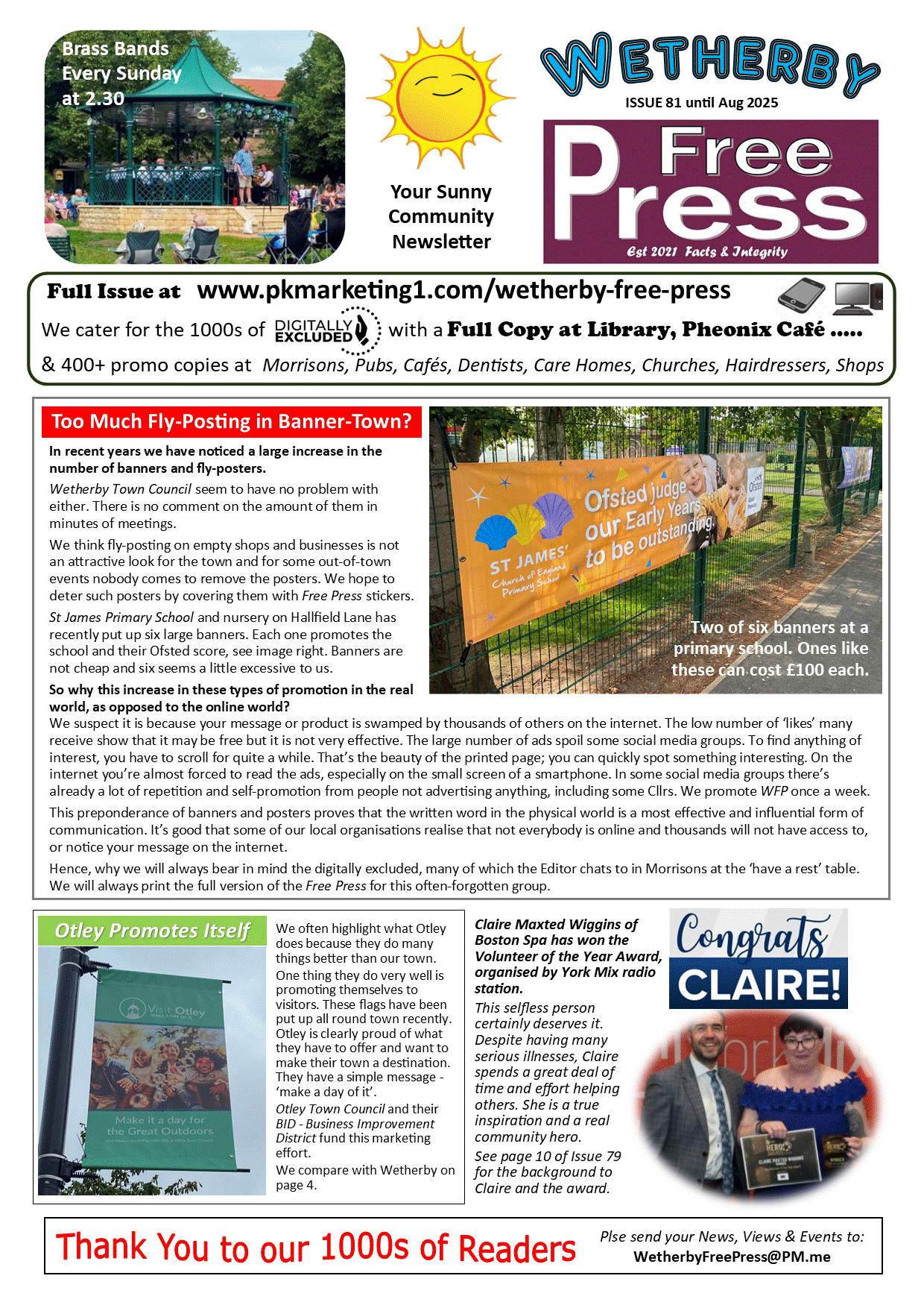 ISSUE 81 Page 1 Wetherby Free Press 11 July25.gif