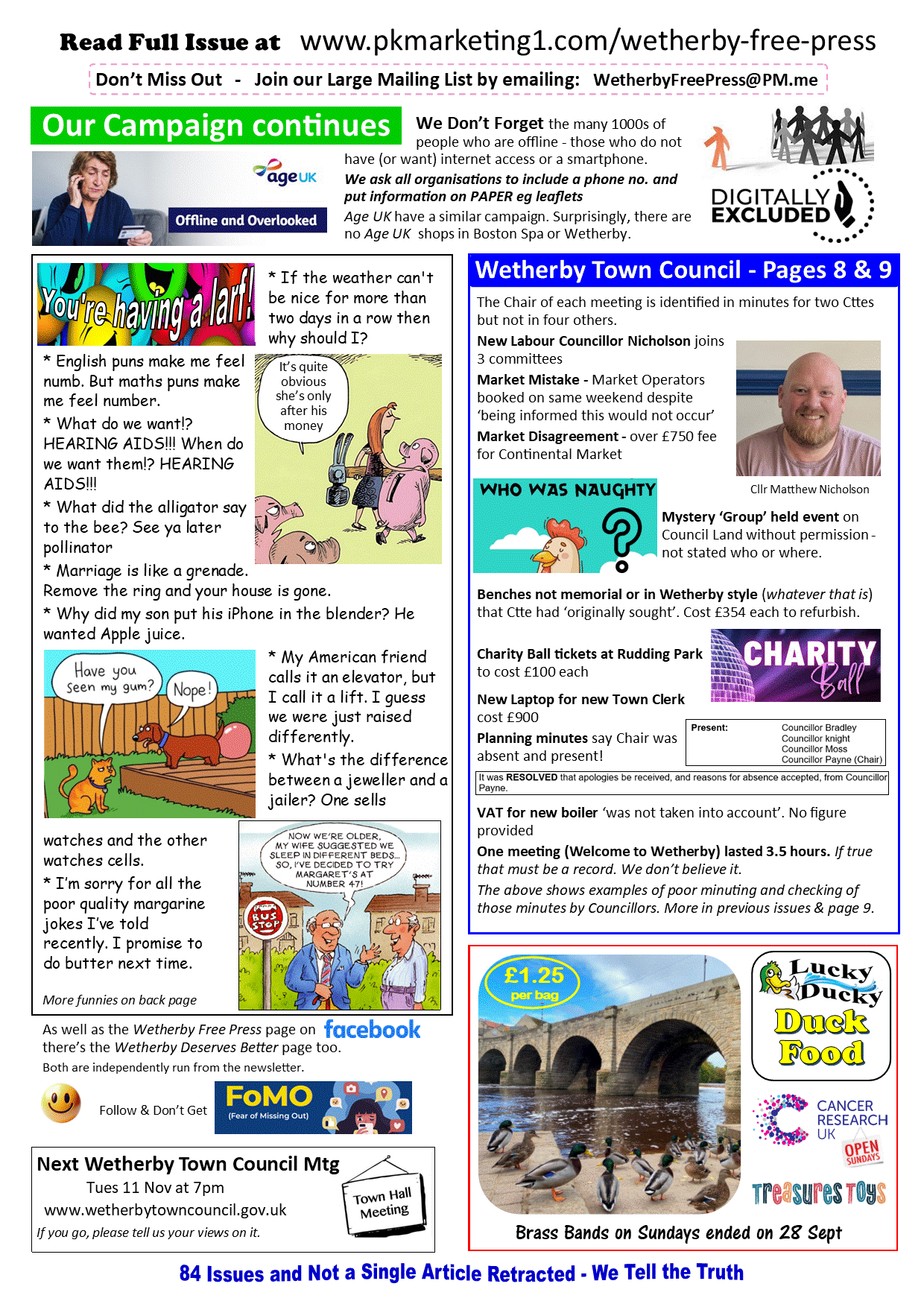 ISSUE 84 Page 2 Wetherby Free Press Oct25.gif