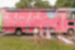 kids standing in front of lah dee dah party bus