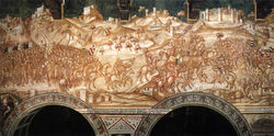 Fresco de Lippo Vanni en el Palazzo Pubblico de Siena