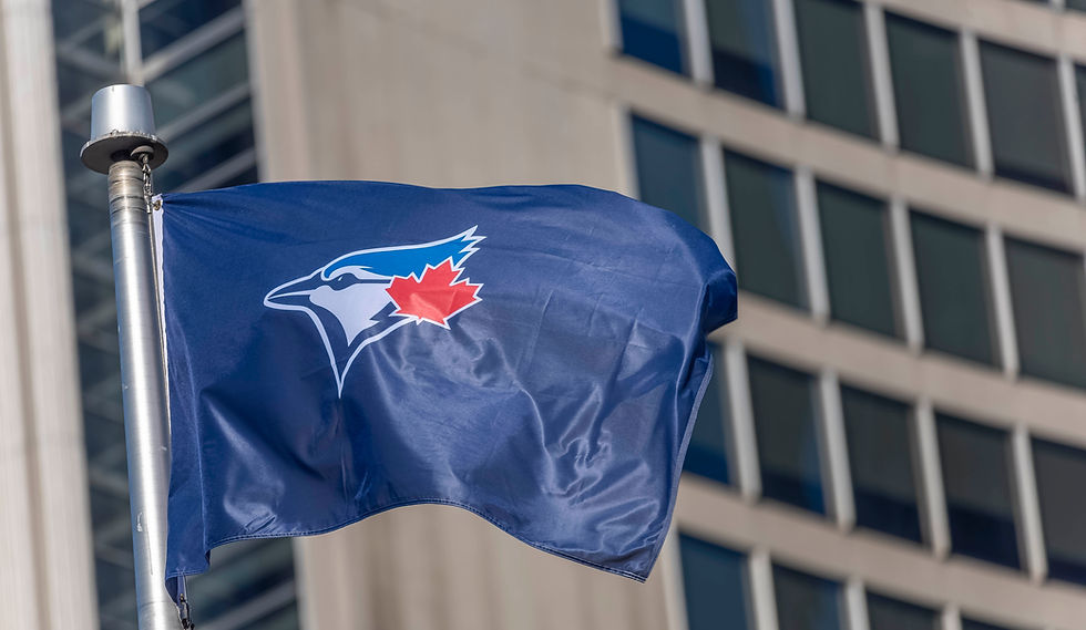 Toronto blue jays flag at Toronto City Hall’s Nathan Phillips Square..jpg