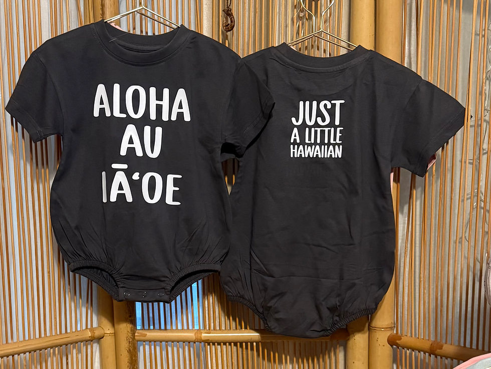 Thumbnail: Aloha wau iā ‘oe  & Aloha au iā ‘oe (I Love You) Bubble Onesie