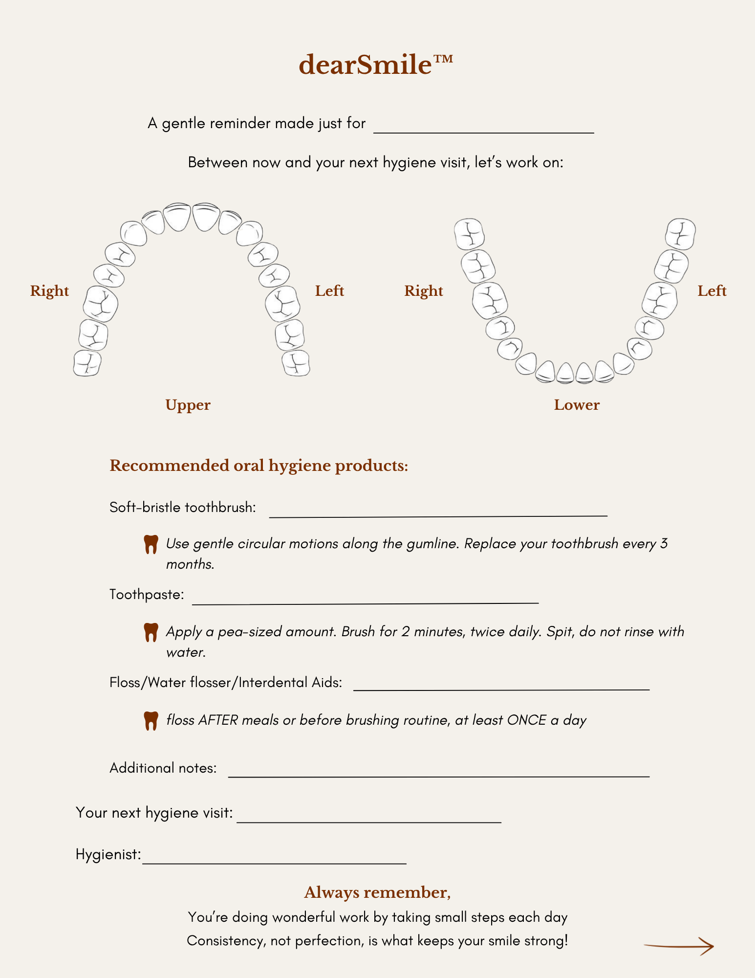 dearsmile Oral Care Guide 