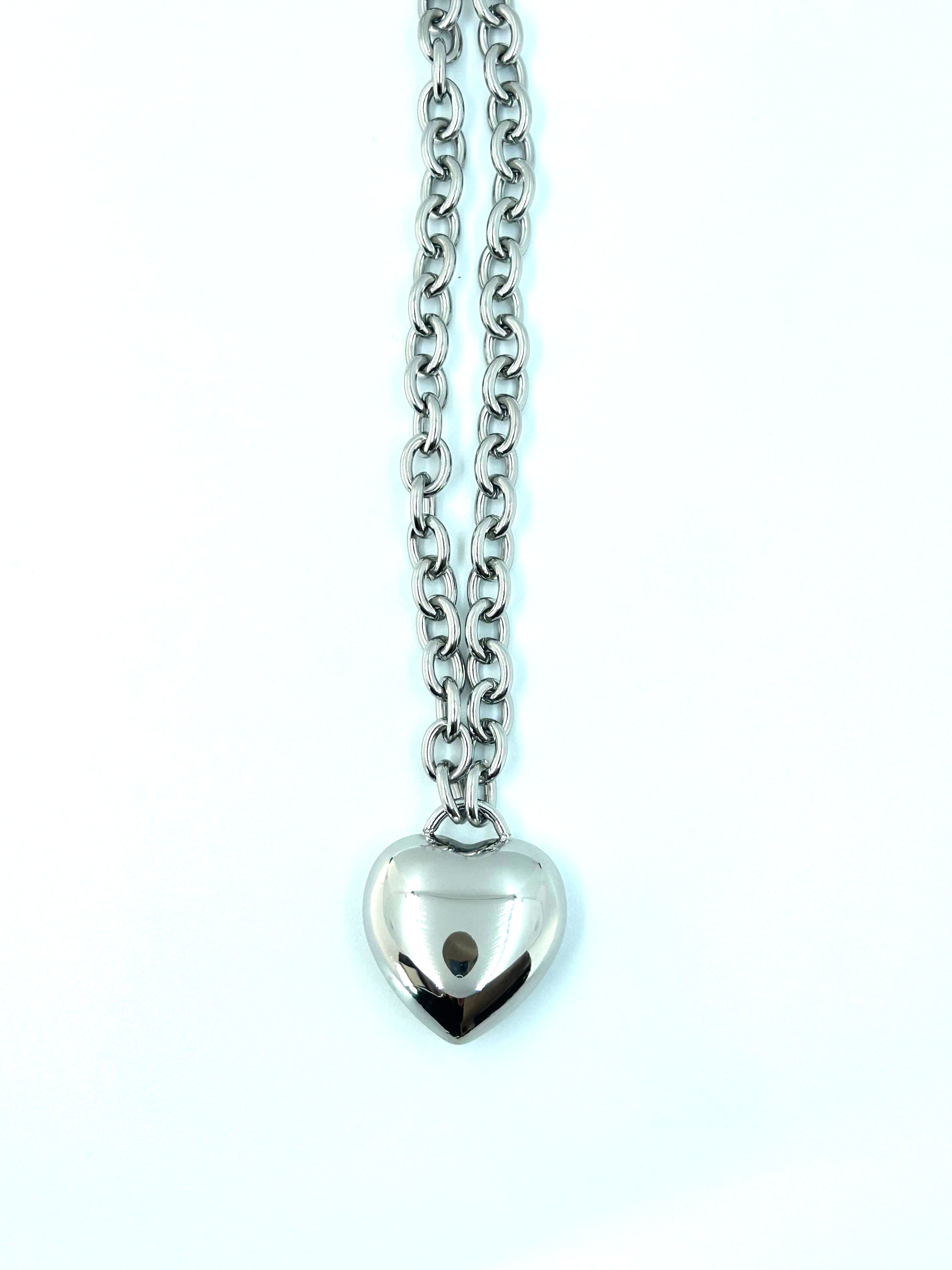 Collier argenté Odette cœur