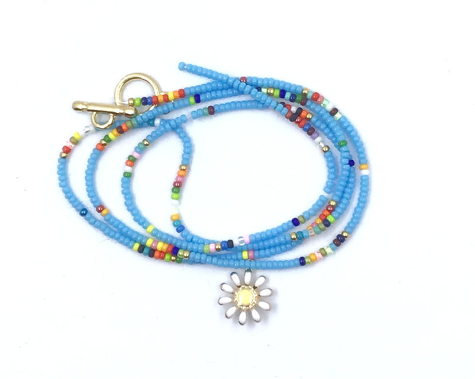 Miniature : Bracelet 4 tours + Marguerite en perles Miyuki