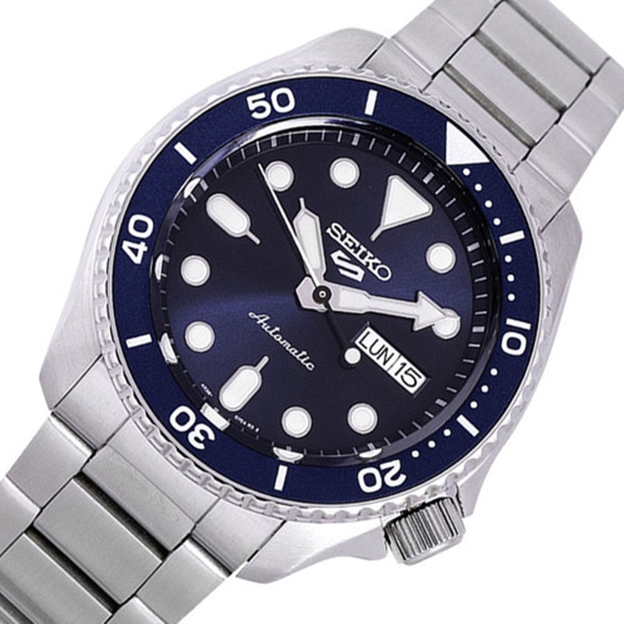 Thumbnail: SEIKO SRPD51K1 Men's Automatic Diver Sports Watch 42.5mm Blue Dial Steel Bracele