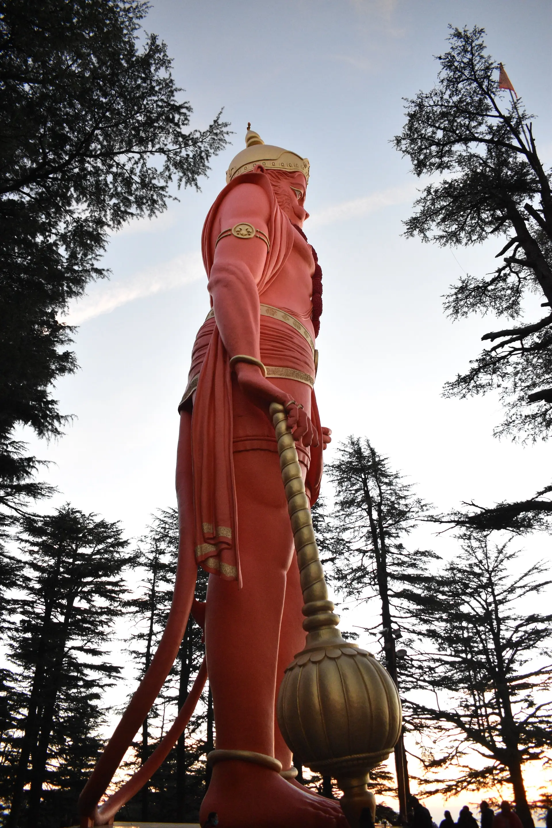 tallest statue of lord hanuman on top of mountain