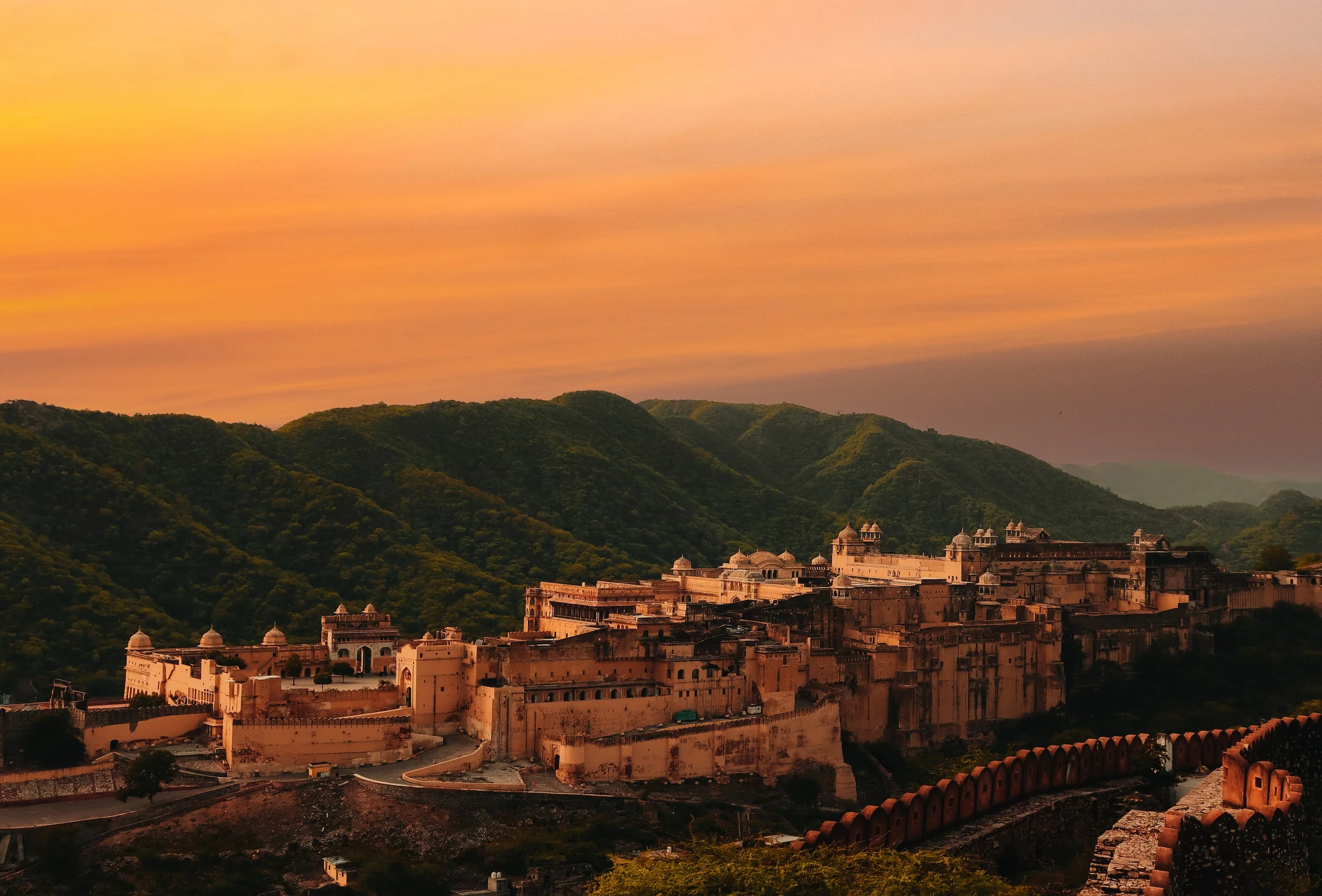 Sunset view of Amer Fort