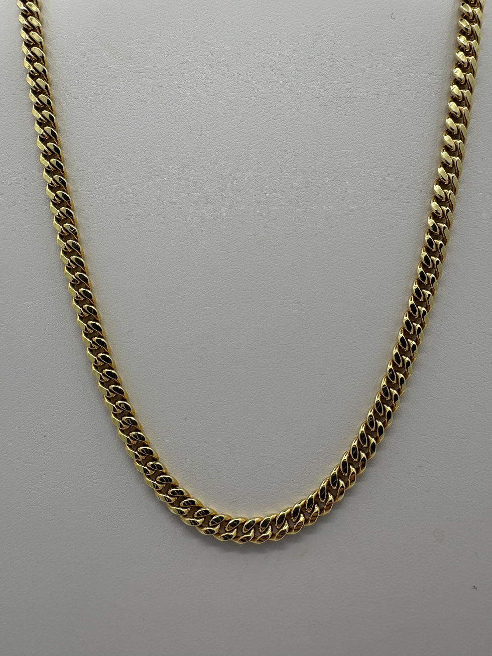 22 Inch 10k Yellow Gold Cuban Link Chain