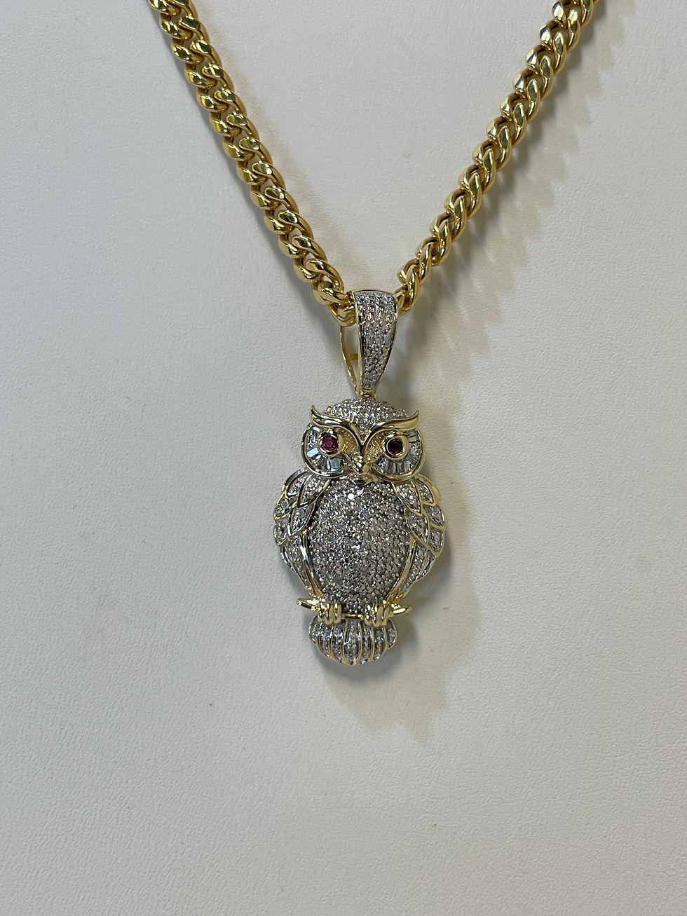 Diamond Owl Pendant