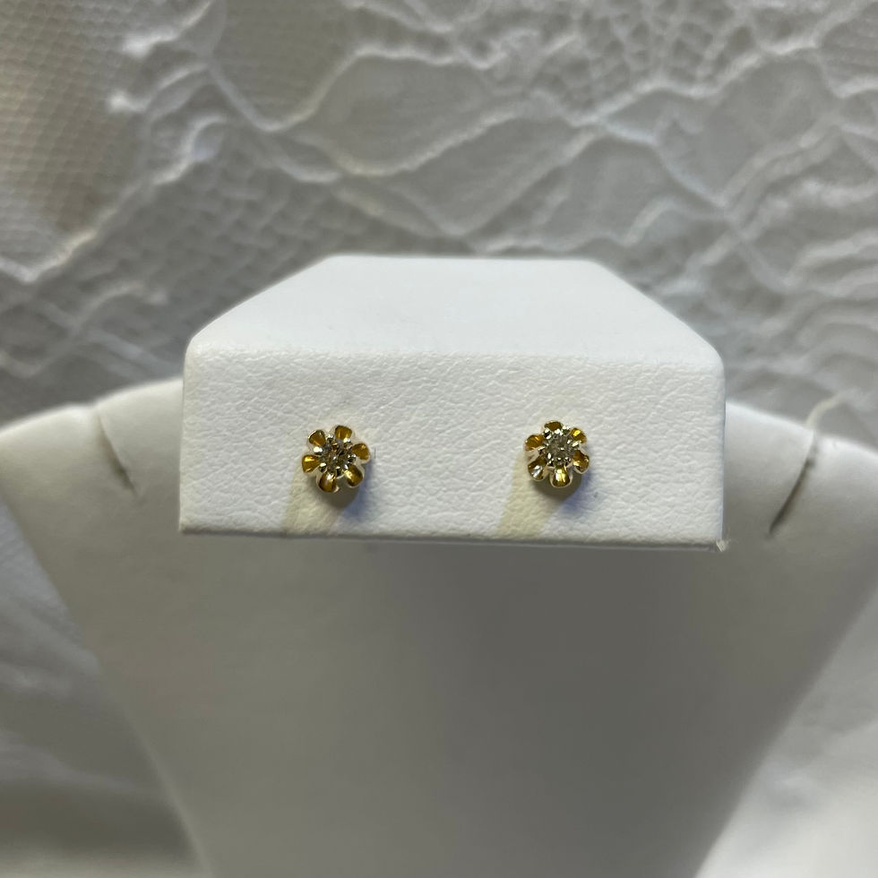 14k Baby Diamond Earrings
