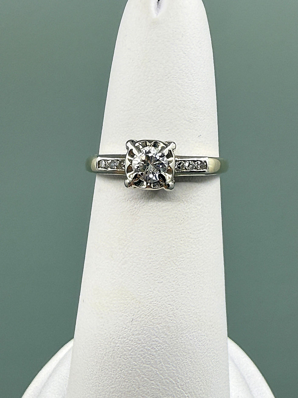 14K Gold Diamond Engagement Ring – 1/4 Ct T.W., Size 5.5