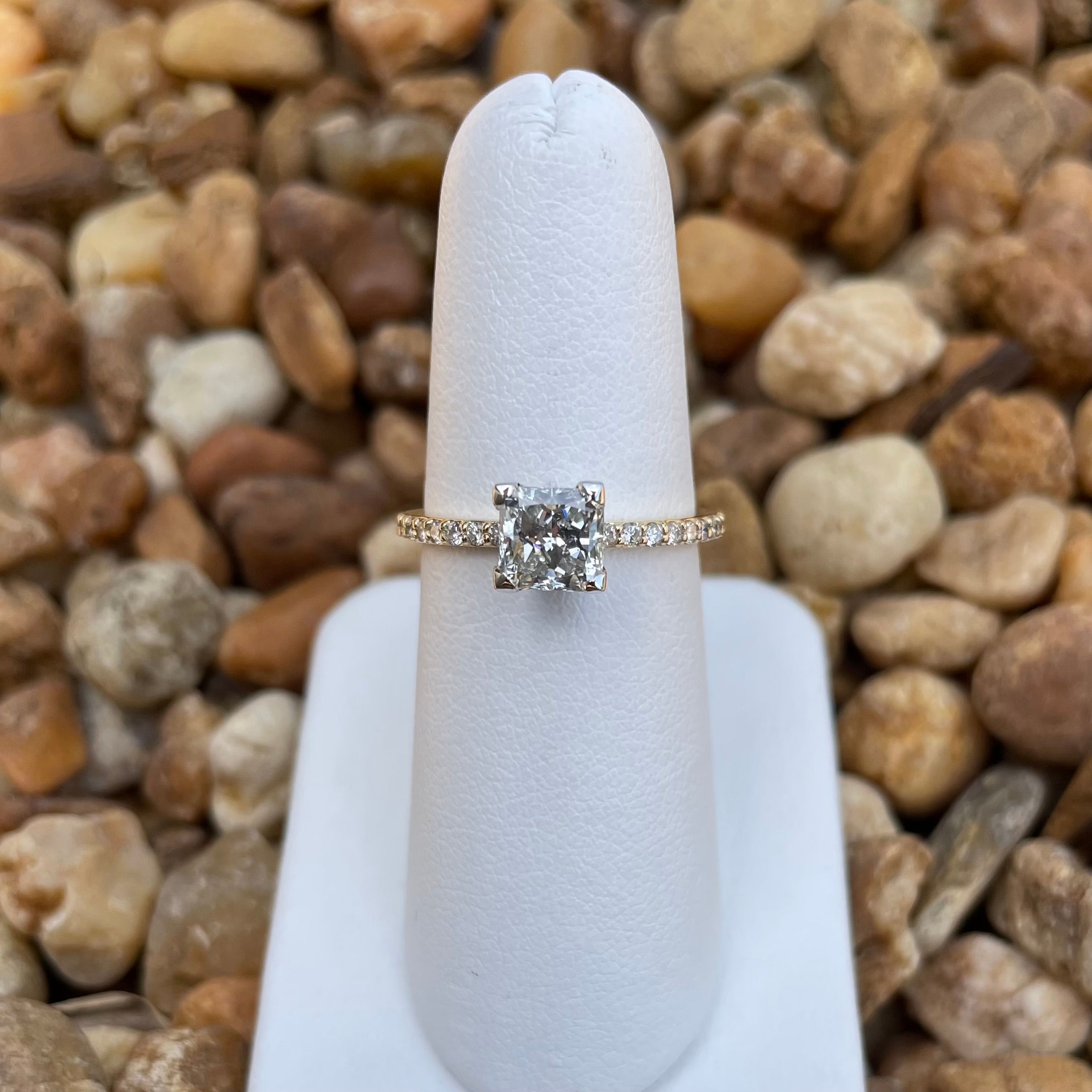 Radiant Cut Diamond Engagement Ring GIA Cert