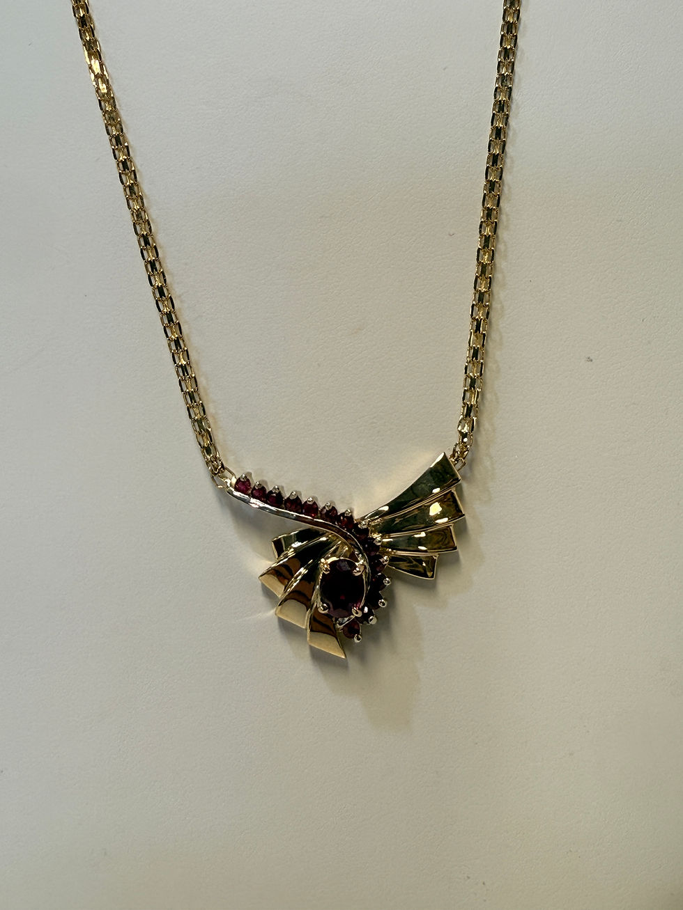Thumbnail: 14K Gold Ruby Necklace