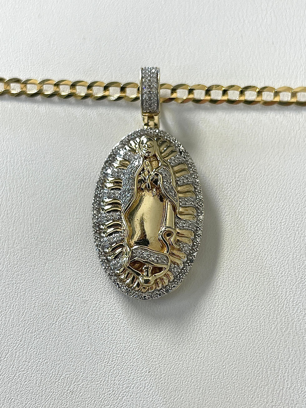 Guadalupe Gold Pendant with Diamonds