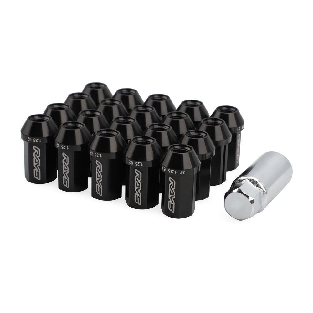 Rays lugnuts black