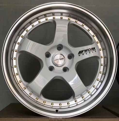 Work Meister S1 rep 18x9.5 5x114.3 +27 White Polished lip | SportImage