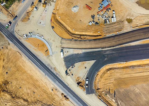 Drone photo of construction sire