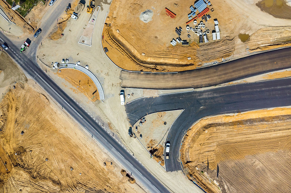 Obra de construção de estrada