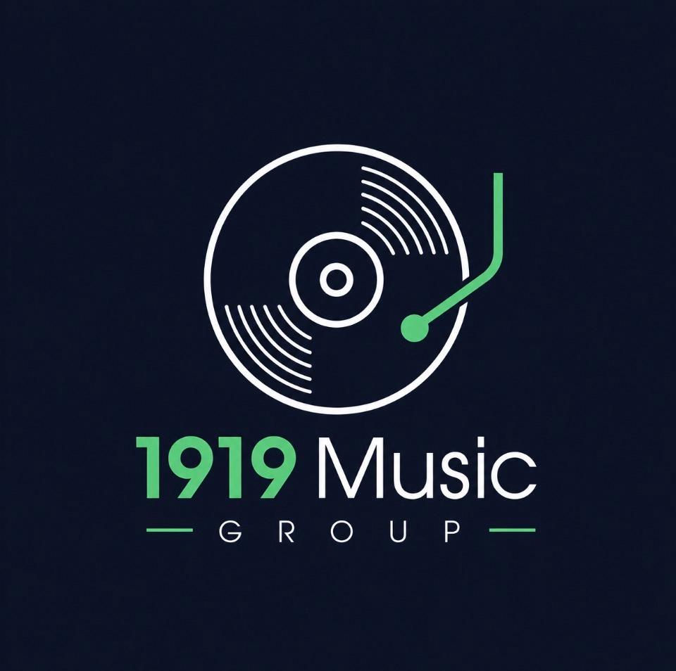 1919 Music Group logo with vinyl record