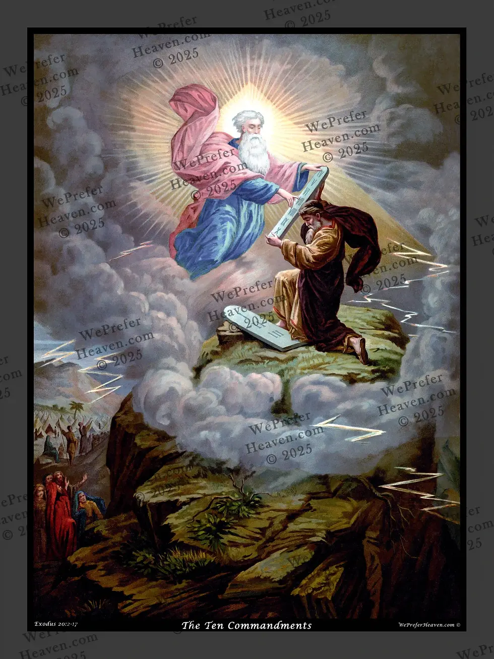 The Ten Commandments, The Decalogue, Thou Shall Not Kill, God's Laws, Tablets of Stone, Moses, Mount Sinia