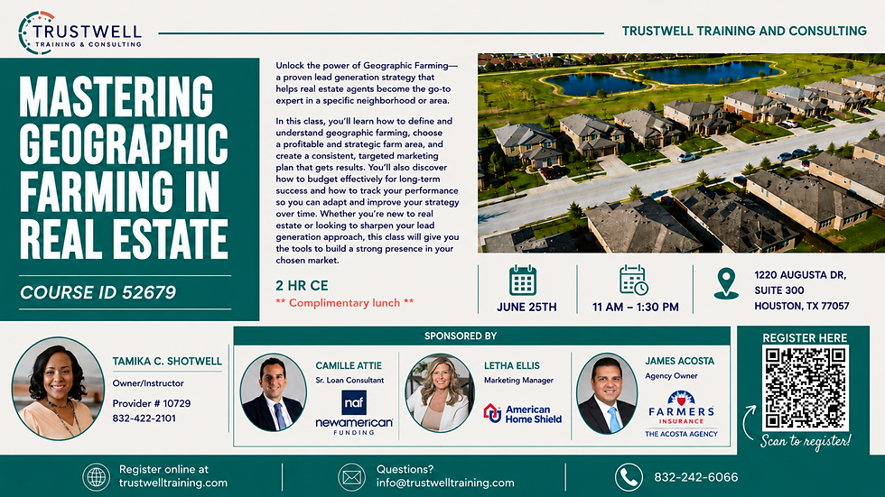 Mastering Geographic Farming in Real Estate (CE)